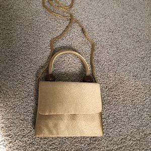 Gold evening bag